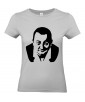 T-shirt Femme Coluche [Célébrité, Humour, humoriste, Resto du Coeur, Les enfoirés, Musique] T-shirt manche Courtes, Col Rond
