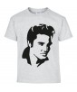 T-shirt Homme Elvis Profil [Chanteur, Célébrité, King, Presley, Musique] T-shirt manche Courtes, Col Rond