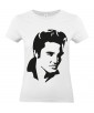 T-shirt Femme Elvis Profil [Chanteur, Célébrité, King, Presley, Musique] T-shirt manche Courtes, Col Rond