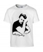 T-shirt Homme Johnny Hallyday Signature [Chanteur, Célébrité, Rockeur, Motard] T-shirt manche Courtes, Col Rond