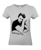 T-shirt Femme Johnny Hallyday Signature [Chanteur, Célébrité, Rockeur, Motard] T-shirt manche Courtes, Col Rond