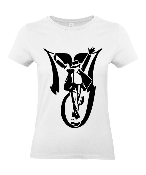 T-shirt Femme Michael Jackson MJ [Pop, Musique, King of Pop, Signature, Célébrité] T-shirt manche Courtes, Col Rond