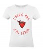 T-shirt Femme J'peux pas j'ai féria [Humour Fun, Amusant, Alcool, Bière, Drôle, Comique, Fête et Bandas] T-shirt manche Courtes, Col Rond