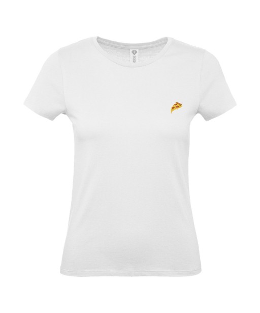 T-shirt Femme Pizza [Food, Pointe, Drôle, Rigolo] T-shirt manches courtes, Col Rond