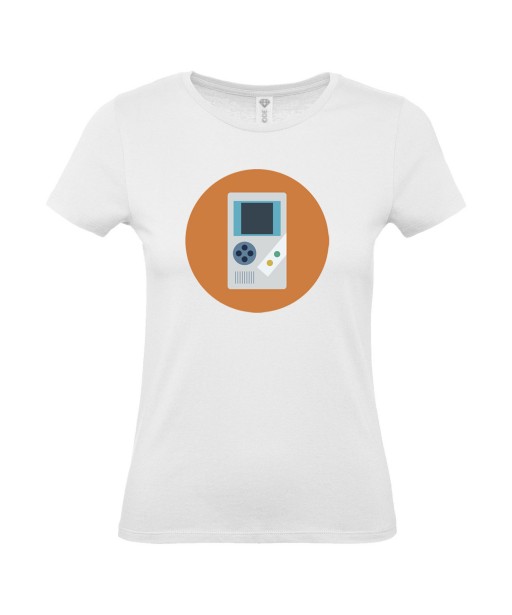 T-shirt femme Console Portable [Geek, Pixel, Console Portable] T-shirt manches courtes, Col Rond