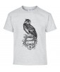 T-shirt Homme Tête de Mort Aigle [Skull, Gothique, Tatouage, Faucon] T-shirt Manches Courtes, Col Rond