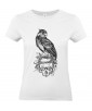 T-shirt Femme Tête de Mort Aigle [Skull, Gothique, Tatouage, Faucon] T-shirt Manches Courtes, Col Rond