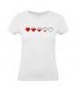 T-shirt Femme Gaming Life, Geek, Pixel, Console, Heart