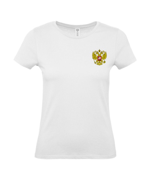 T-shirt Femme Foot Russie [Foot, sport, Equipe de foot, Russie, Sbornaïa] T-shirt manche courtes, Col Rond