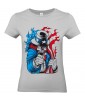 T-shirt Femme Tête de Mort Uncle Sam [Skull, Célébrité, Humour Noir, USA, Parodie] T-shirt Manches Courtes, Col Rond