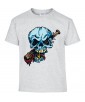 T-shirt Homme Tête de Mort Trash [Skull, Humour Noir, Swag, Fun, Drôle] T-shirt Manches Courtes, Col Rond