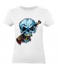 T-shirt Femme Tête de Mort Trash [Skull, Humour Noir, Swag, Fun, Drôle] T-shirt Manches Courtes, Col Rond