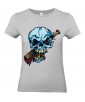 T-shirt Femme Tête de Mort Trash [Skull, Humour Noir, Swag, Fun, Drôle] T-shirt Manches Courtes, Col Rond
