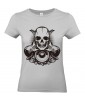 T-shirt Femme Tête de Mort Guitare [Skull, Rock, Musique] T-shirt Manches Courtes, Col Rond
