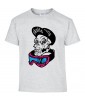 T-shirt Homme Tête de Mort Street Art [Skull, Urban, Hip-Hop, Swag] T-shirt Manches Courtes, Col Rond