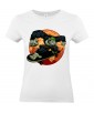 T-shirt Femme Gorille Skater [Street Art, Animaux, Urban, Swag] T-shirt Manches Courtes, Col Rond
