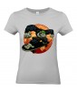 T-shirt Femme Gorille Skater [Street Art, Animaux, Urban, Swag] T-shirt Manches Courtes, Col Rond