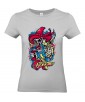 T-shirt Femme Tête de Mort Mexicain [Skull, Cowboy, Sombrero, Revolver, Trash] T-shirt Manches Courtes, Col Rond