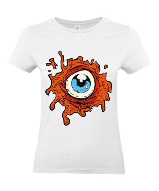 T-shirt Femme Oeil Trash [Horreur, Gore, Fun] T-shirt Manches Courtes, Col Rond