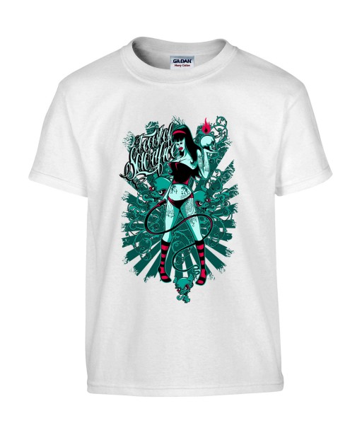 T-shirt Homme Tête de Mort Sexy [Skull, Coquin, Dominatrice, Fouet] T-shirt Manches Courtes, Col Rond