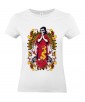 T-shirt Femme Tête de Mort Madone [Poker, Cartes, Gothique, Billard, Cœur] T-shirt Manches Courtes, Col Rond