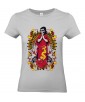 T-shirt Femme Tête de Mort Madone [Poker, Cartes, Gothique, Billard, Cœur] T-shirt Manches Courtes, Col Rond