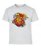 T-shirt Homme Tête de Mort Tattoo [Skull, Tatouage] T-shirt Manches Courtes, Col Rond