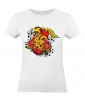 T-shirt Femme Tête de Mort Tattoo [Skull, Tatouage] T-shirt Manches Courtes, Col Rond