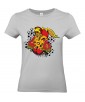 T-shirt Femme Tête de Mort Tattoo [Skull, Tatouage] T-shirt Manches Courtes, Col Rond