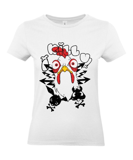 T-shirt Femme I Kill You [Trash, Fun, Drôle, Humour Noir] T-shirt Manches Courtes, Col Rond