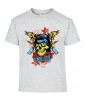 T-shirt Homme Tête de Mort Zombie Star [Skull, Horreur, Gore, Gothique] T-shirt Manches Courtes, Col Rond