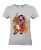 T-shirt Femme Tête de Mort Sexy [Skull, Gothique, Mexique, Fête des Morts, Calavera, Santa Muerte] T-shirt Manches Courtes, Col Rond