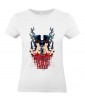 T-shirt Femme Sexy Die With Honnor [Citation, Gothique, Roses, Dague, Revolver] T-shirt Manches Courtes, Col Rond