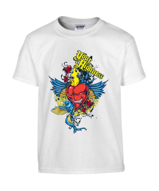 T-shirt Homme Coeur Trash [Ange, Démon] T-shirt Manches Courtes, Col Rond