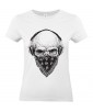 T-shirt Femme Tête de Mort Gangster [Skull, Urban, Hip-Hop, Skater] T-shirt Manches Courtes, Col Rond