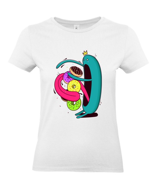 T-shirt Femme Trash Donuts [Humour Noir, Swag, Fun, Drôle] T-shirt Manches Courtes, Col Rond