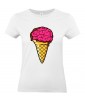 T-shirt Femme Trash Glace Cerveau [Humour Noir, Swag, Fun, Drôle] T-shirt Manches Courtes, Col Rond