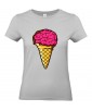 T-shirt Femme Trash Glace Cerveau [Humour Noir, Swag, Fun, Drôle] T-shirt Manches Courtes, Col Rond