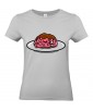 T-shirt Femme Trash Cerveau [Humour Noir, Swag, Fun, Drôle] T-shirt Manches Courtes, Col Rond
