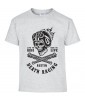 T-shirt Homme Tête de Mort Biker [Skull, Motard, Moto] T-shirt Manches Courtes, Col Rond