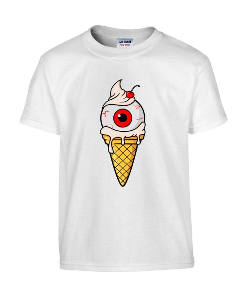 T-shirt Homme Trash Glace Oeil Cerise [Humour Noir, Swag, Fun, Drôle] T-shirt Manches Courtes, Col Rond