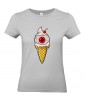 T-shirt Femme Trash Glace Oeil Cerise [Humour Noir, Swag, Fun, Drôle] T-shirt Manches Courtes, Col Rond
