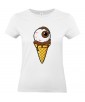 T-shirt Femme Trash Glace Oeil Chocolat [Humour Noir, Swag, Fun, Drôle] T-shirt Manches Courtes, Col Rond