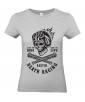 T-shirt Femme Tête de Mort Biker [Skull, Motard, Moto] T-shirt Manches Courtes, Col Rond