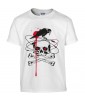 T-shirt Homme Tête de Mort Corbeau [Skull, Gothique, Sang, Os Croisés] T-shirt Manches Courtes, Col Rond