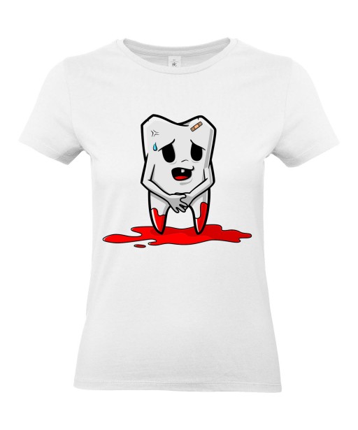 T-shirt Femme Trash Dent [Humour Noir, Sang, Swag, Fun, Drôle] T-shirt Manches Courtes, Col Rond