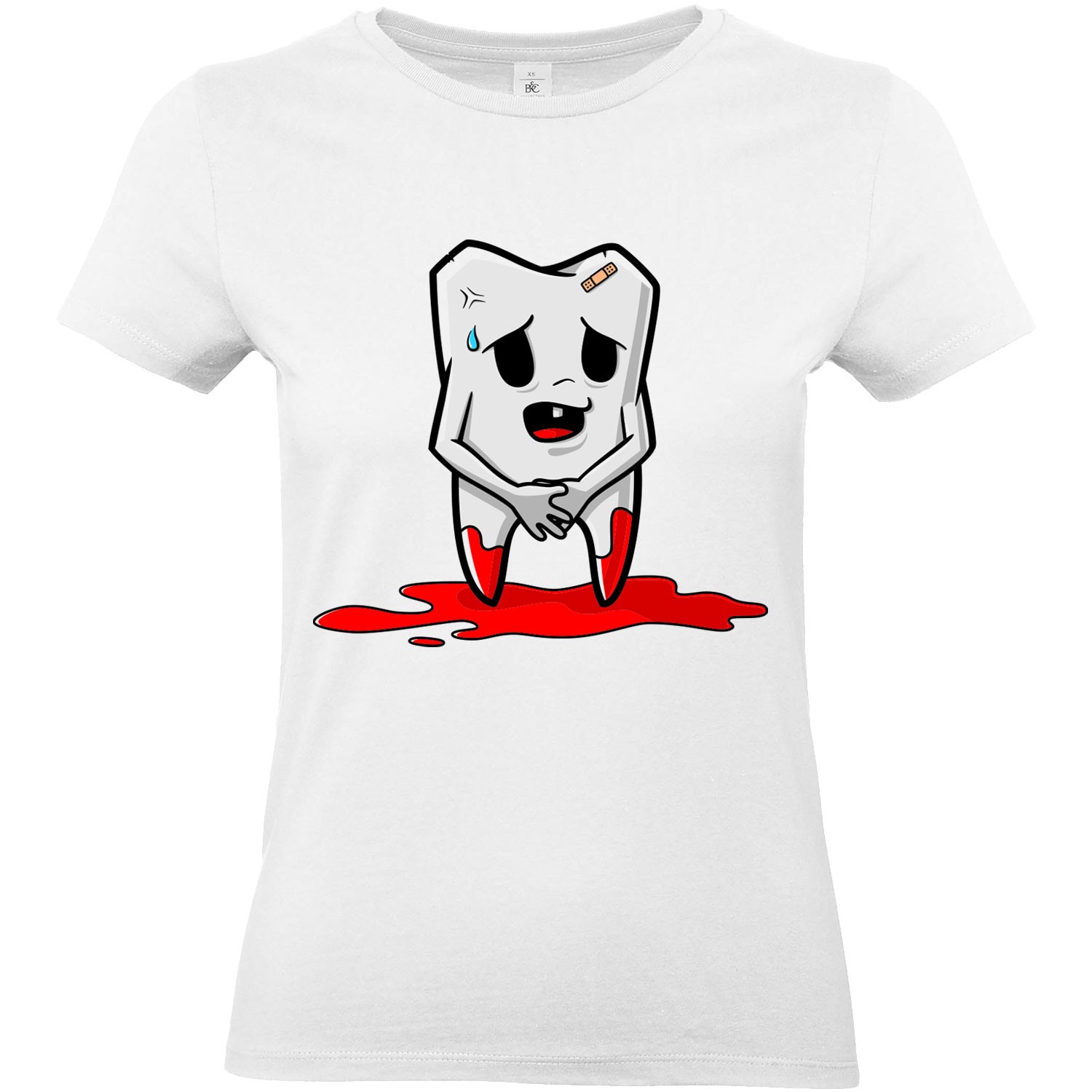 T Shirt Femme Trash Dent Humour Noir Sang Swag Fun Drole T Shirt Manches Courtes Col Rond Kreamode