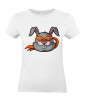 T-shirt Femme Trash Buggs Bunny [Humour Noir, Swag, Animaux, Fun, Drôle, Lapin, Super Héros, Ninja] T-shirt Manches Courtes, Col Rond