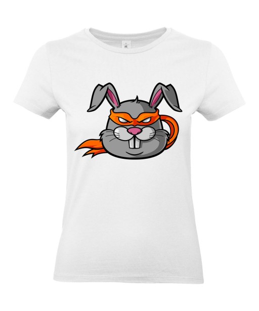 T-shirt Femme Trash Buggs Bunny [Humour Noir, Swag, Animaux, Fun, Drôle, Lapin, Super Héros, Ninja] T-shirt Manches Courtes, Col Rond