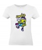 T-shirt Femme Zombie Pop [Humour Noir, Trash, Swag, Fun, Drôle] T-shirt Manches Courtes, Col Rond